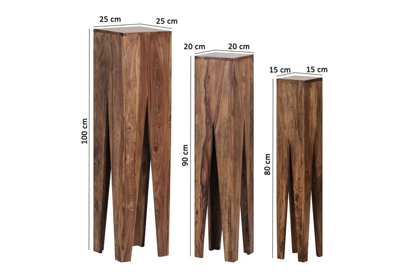 Minasian sæt 3-pak - Træ / natur - Indskudsborde - Sofabord