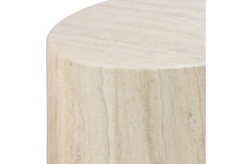Mirol 33x48 cm Ovalt Sofabord i Sten - Beige - Møbler - Borde - Sofabord