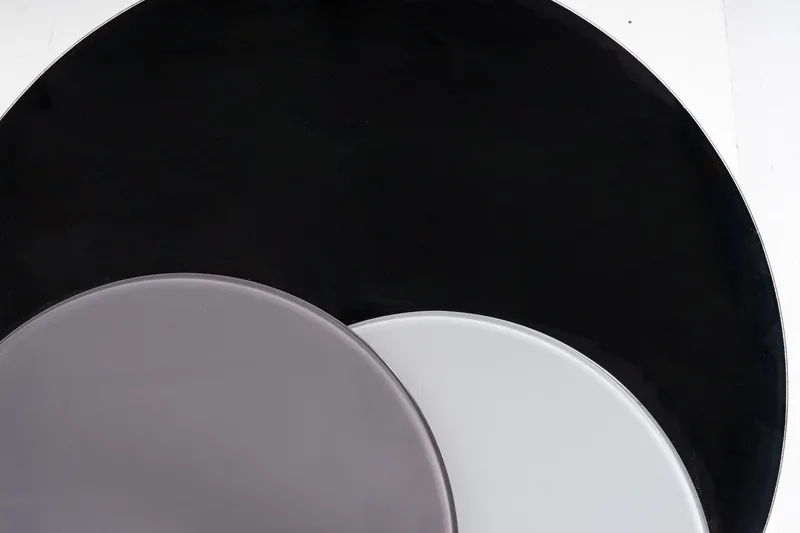 Misovarda Indskudsbord 80 cm Rundt 3 Bord - Glas/Grå/Sort - Møbler - Borde - Sofabord