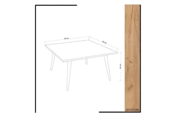 Mod Design Rektangulært Sofabord 80 cm i Træ med Koniske Ben - Brun - Møbler - Borde - Sofabord