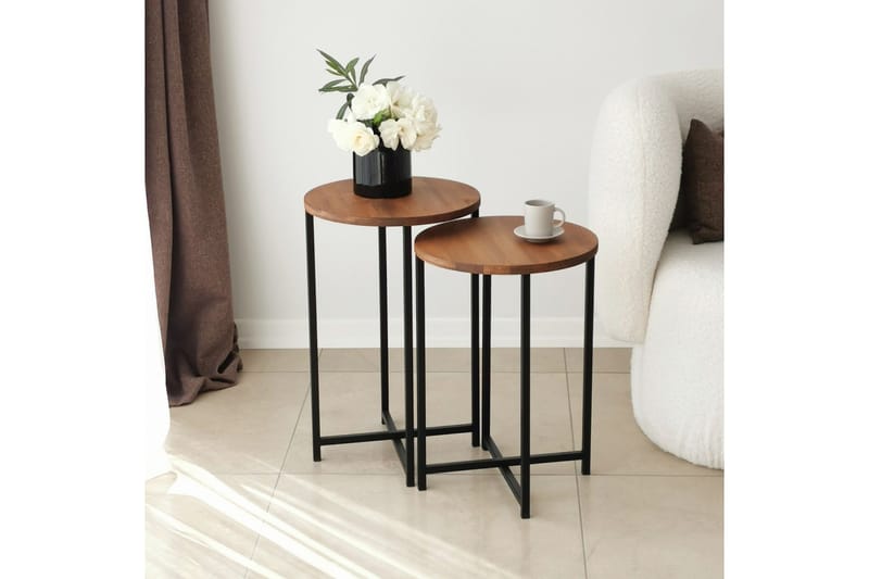 Mogue Sofabord 35x35x35 cm Rundt - Eg - Møbler - Borde - Sofabord