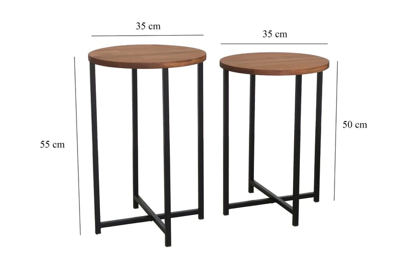 Mogue Sofabord 35x35x35 cm Rundt - Eg - Møbler - Borde - Sofabord