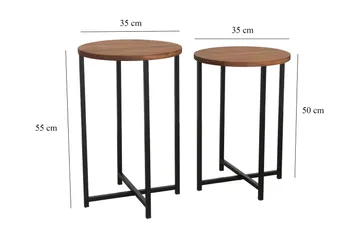 Mogue Sofabord 35x35x35 cm Rundt - Eg - Møbler - Borde - Sofabord