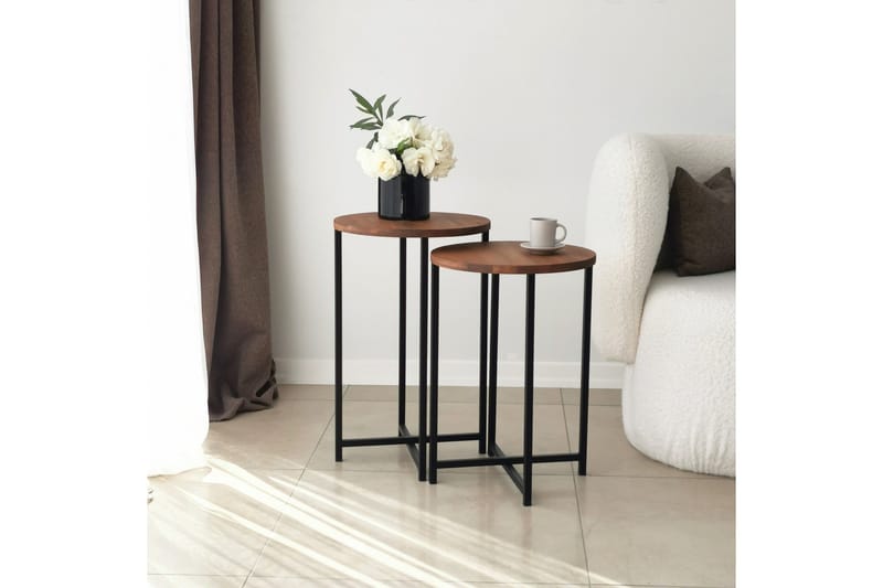 Mogue Sofabord 35x35x35 cm Rundt - Eg - Møbler - Borde - Sofabord