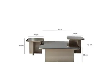 Moosonee Sofabord 80 cm - Beige - Møbler - Borde - Sofabord