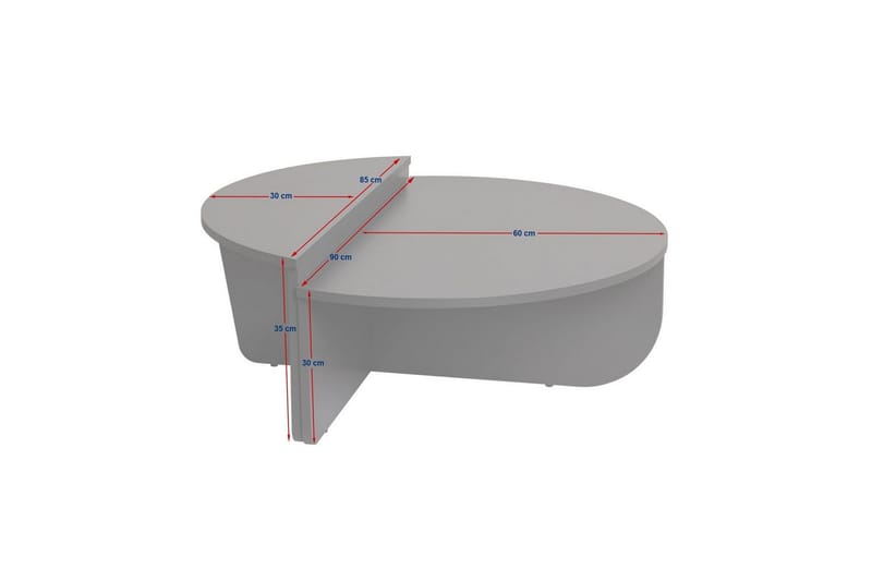 Sofabord Mukund Grå - Grå - Møbler - Borde - Sofabord