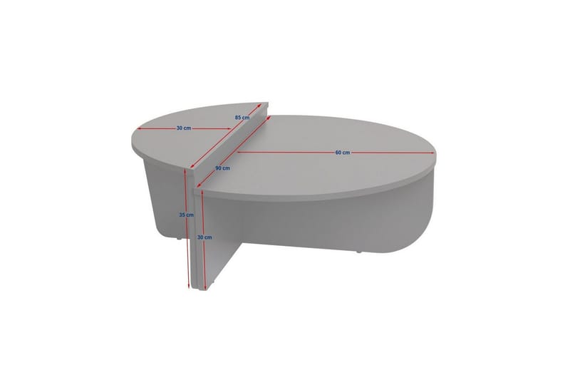 Sofabord Mukund Grå - Grå - Møbler - Borde - Sofabord