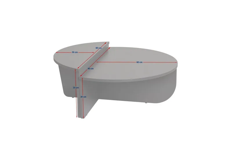 Sofabord Mukund Honey Oak Black - Honey Oak Black - Møbler - Borde - Sofabord