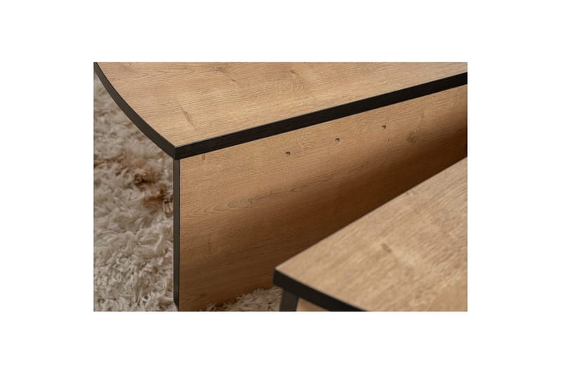 Sofabord Mukund Honey Oak Black - Honey Oak Black - Møbler - Borde - Sofabord