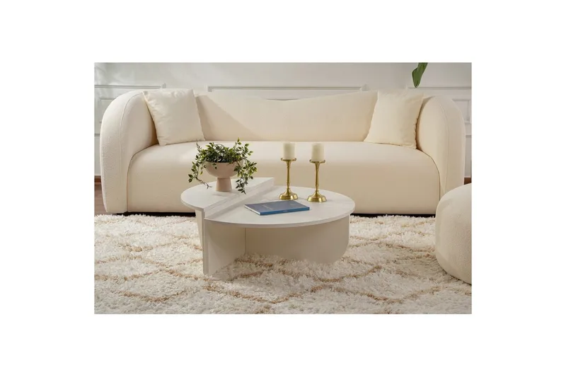 Sofabord Mukund Træ Hvid - Træ Hvid - Møbler - Borde - Sofabord