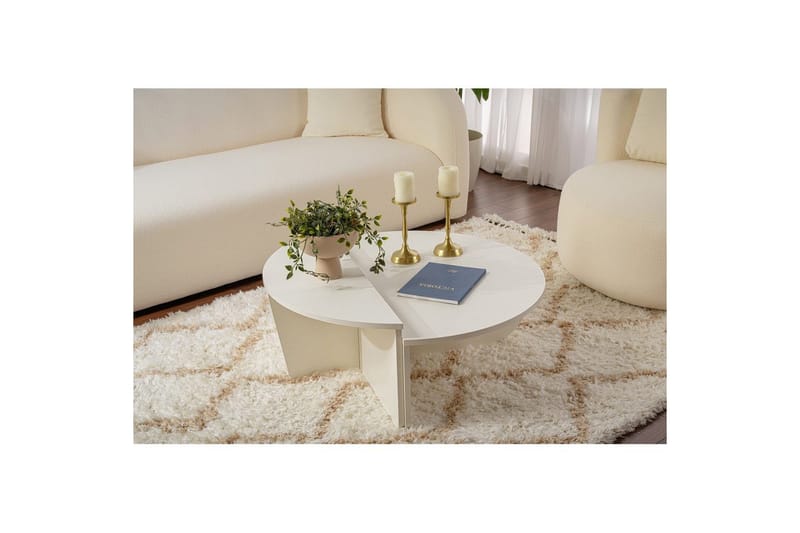 Sofabord Mukund Træ Hvid - Træ Hvid - Møbler - Borde - Sofabord