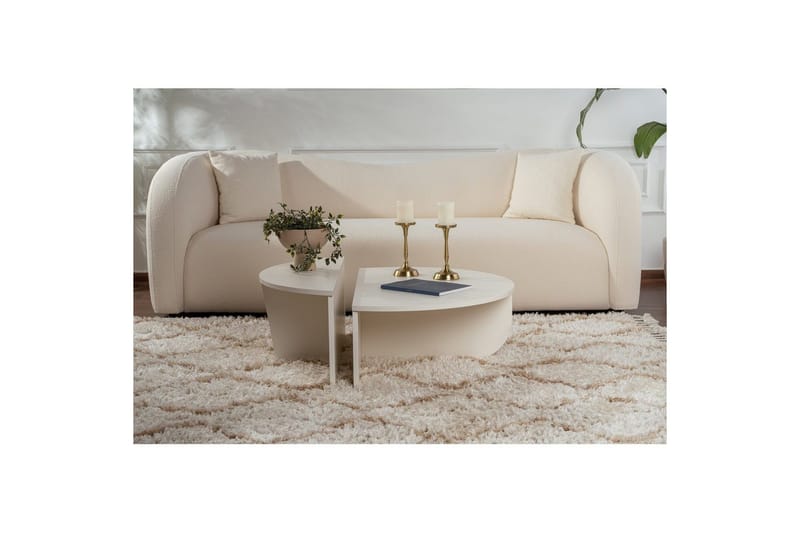 Sofabord Mukund Træ Hvid - Træ Hvid - Møbler - Borde - Sofabord