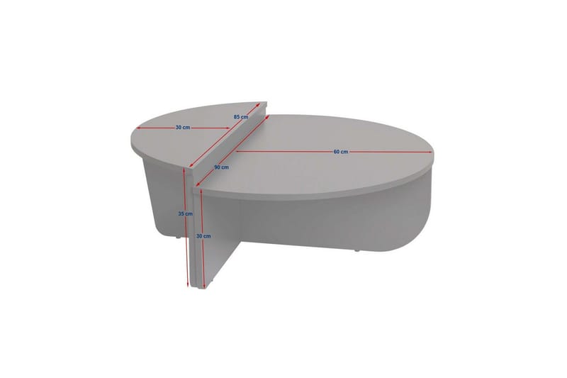 Sofabord Mukund Træ Hvid Træ Sort - Træ Hvid Træ Sort - Møbler - Borde - Sofabord