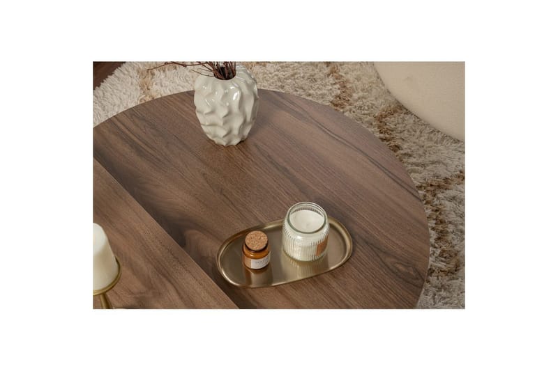 Sofabord Mukund Valnød Hvid - Valnød Hvid - Møbler - Borde - Sofabord