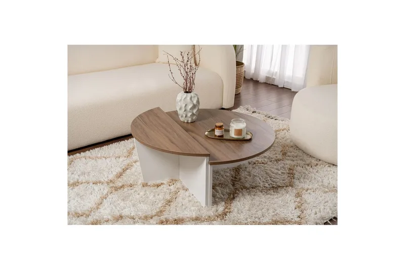 Sofabord Mukund Valnød Hvid - Valnød Hvid - Møbler - Borde - Sofabord