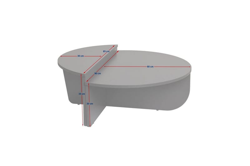 Sofabord Mukund Valnød Hvid - Valnød Hvid - Møbler - Borde - Sofabord