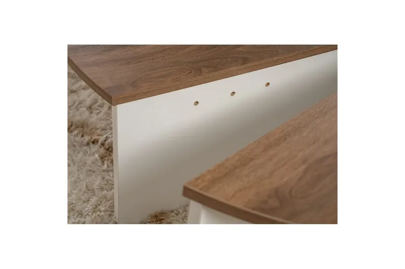 Sofabord Mukund Valnød Hvid - Valnød Hvid - Møbler - Borde - Sofabord