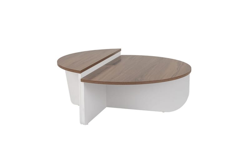 Sofabord Mukund Valnød Hvid, Valnød Hvid