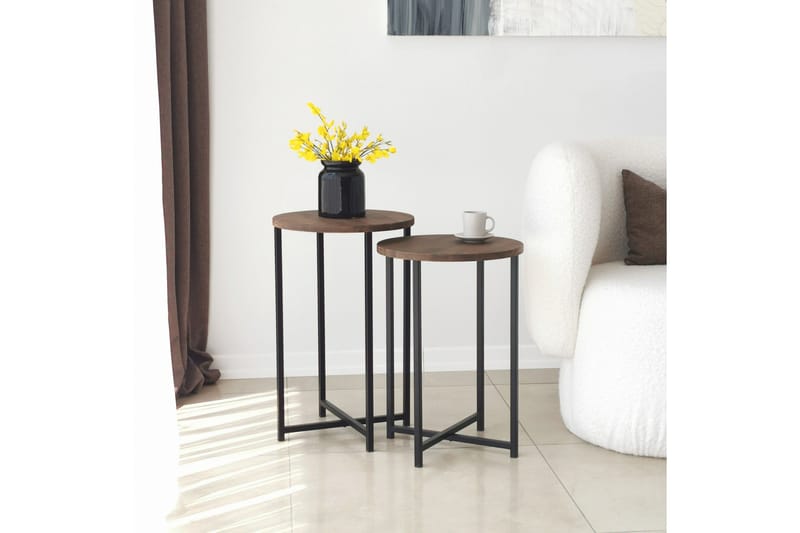 Mumondo Sofabord 35x35x35 cm Rundt - Brun - Møbler - Borde - Sofabord