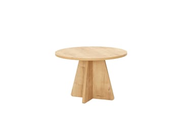 Munne Rundt Sofabord 60 cm i Træ med Krydsben - Beige - Møbler - Borde - Sofabord