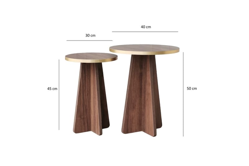 Munne Sofabord 40 cm - Valnød finér - Møbler - Borde - Sofabord