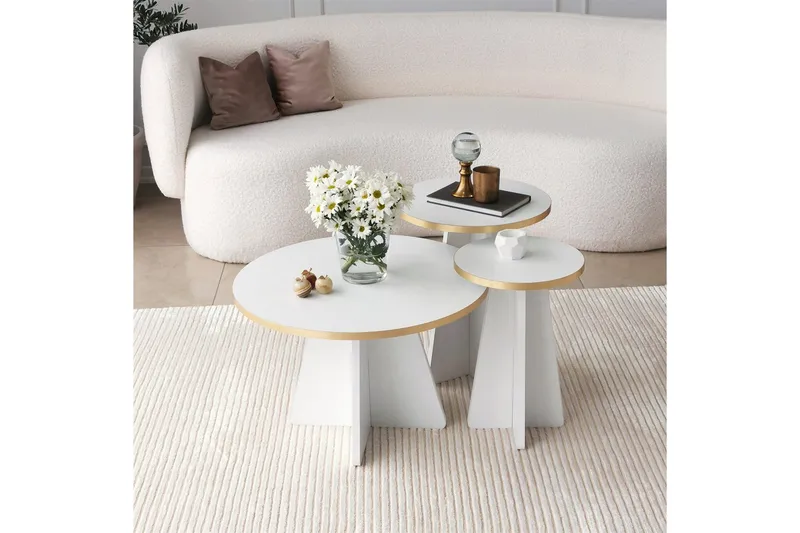 Munne Sofabord 60 cm - Hvid - Møbler - Borde - Sofabord