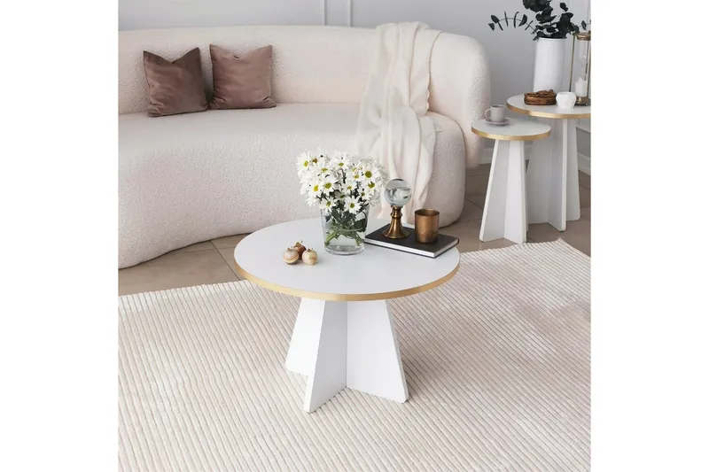 Munne Sofabord 60 cm - Hvid - Møbler - Borde - Sofabord