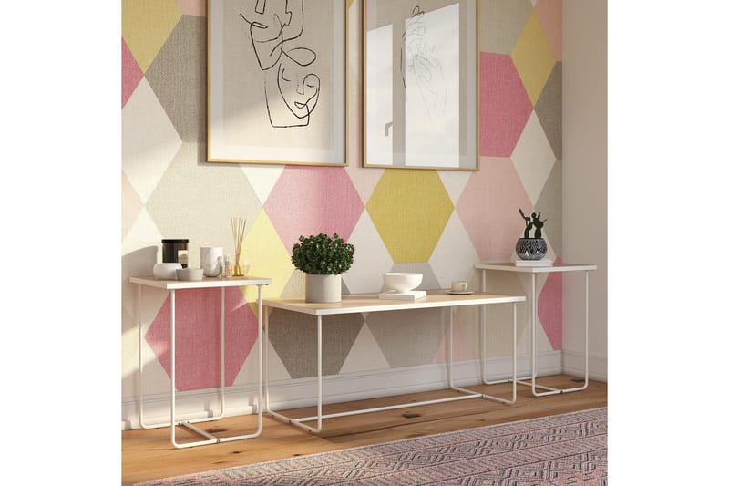 Nadzeya Sofabord Sæt - Natur - Møbler - Borde - Sofabord