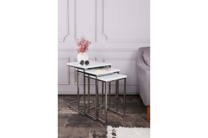 Nagako Sætbord Hvid - Hanah Home - Møbler - Borde - Sofabord