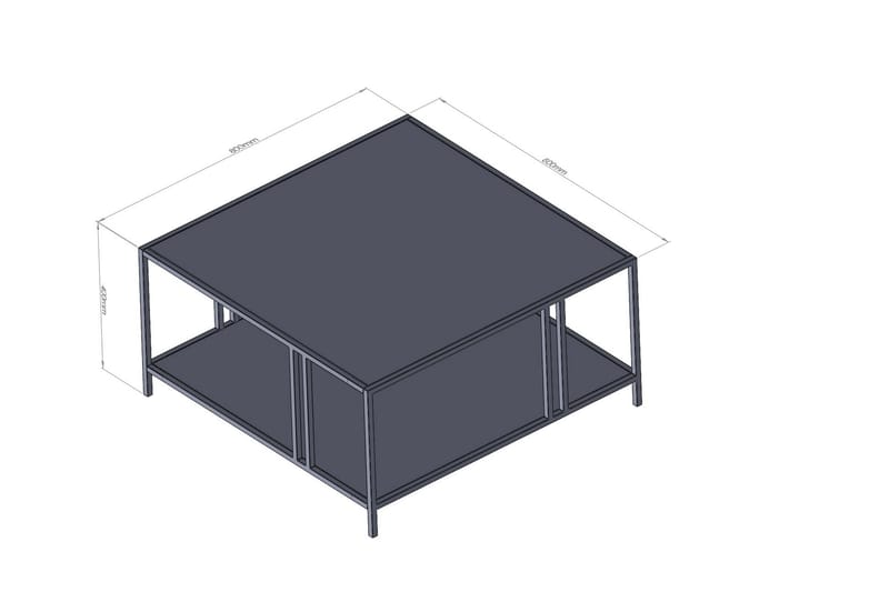 Nar Sofabord 80 cm - Sort - Møbler - Borde - Sofabord