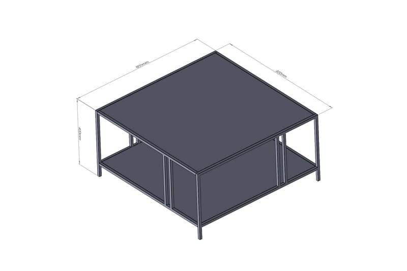 Nar Sofabord 80 cm - Sort - Møbler - Borde - Sofabord