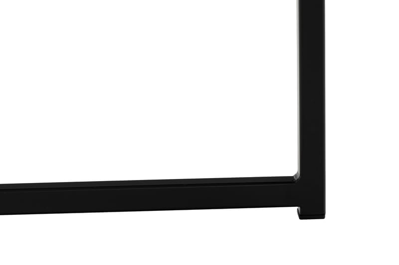 Nelly Sofabord 80 cm Rundt Marmormønster - Glas/Sort/Hvid - Møbler - Borde - Sofabord