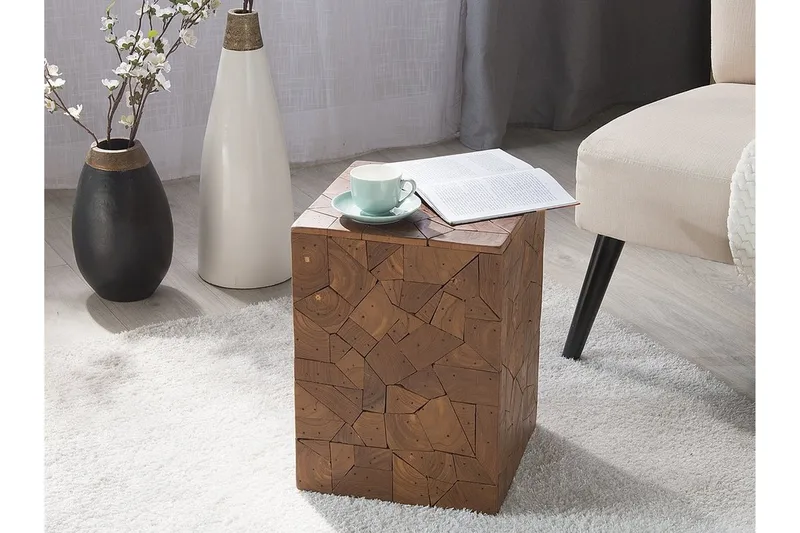 Nelson Kvadratisk Sofabord 30 cm i Teak - Brun - Møbler - Borde - Sofabord