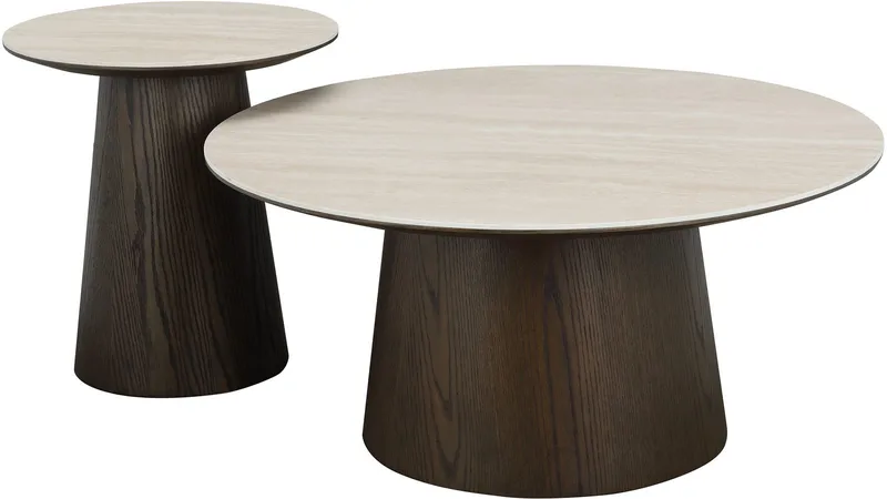 Sofabord NFG Ullern Ø90 Dia 90 cm - Brun - Møbler - Borde - Sofabord