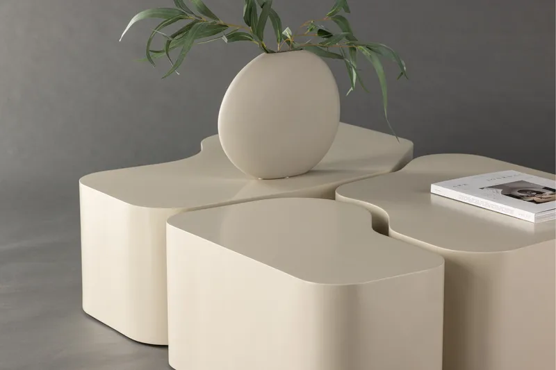 Nordland 92x74 cm Rektangulært Sofabord i Træ - Beige - Møbler - Borde - Sofabord