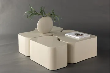 Nordland 92x74 cm Rektangulært Sofabord i Træ - Beige - Møbler - Borde - Sofabord