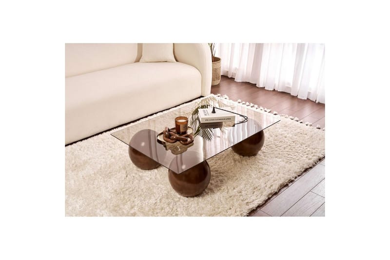 Sofabord Nordure Koushik sofabord 110 cm Sand,Chokoladebrun - Møbler - Borde - Sofabord