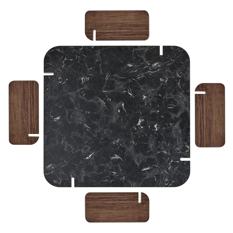 Sofabord Nordure Marais (90 x 35 x 90 cm) Lotus valnød - Møbler - Borde - Sofabord