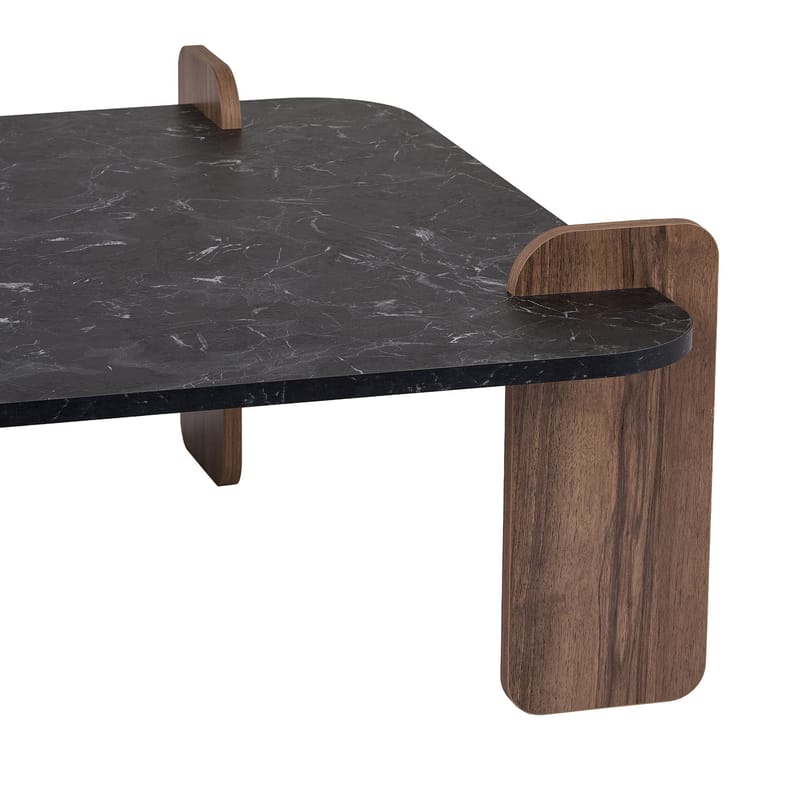 Sofabord Nordure Marais (90 x 35 x 90 cm) Lotus valnød - Møbler - Borde - Sofabord