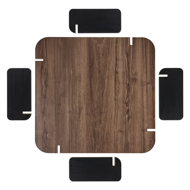 Sofabord Nordure Marais (90 x 35 x 90 cm) Valnøddetræ sort - Møbler - Borde - Sofabord