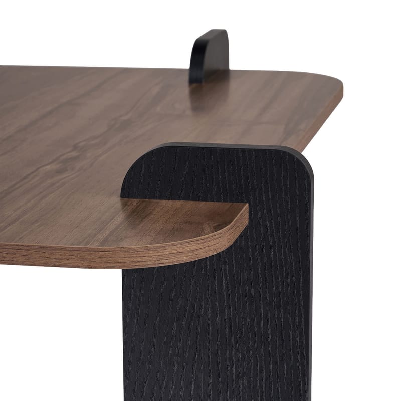 Sofabord Nordure Marais (90 x 35 x 90 cm) Valnøddetræ sort - Møbler - Borde - Sofabord