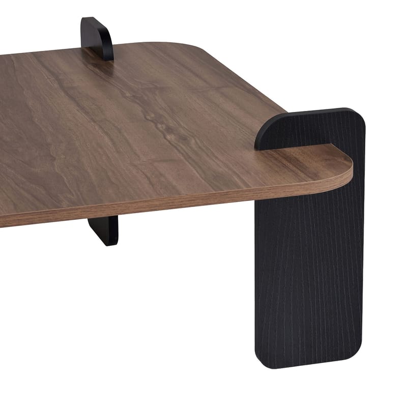 Sofabord Nordure Marais (90 x 35 x 90 cm) Valnøddetræ sort - Møbler - Borde - Sofabord
