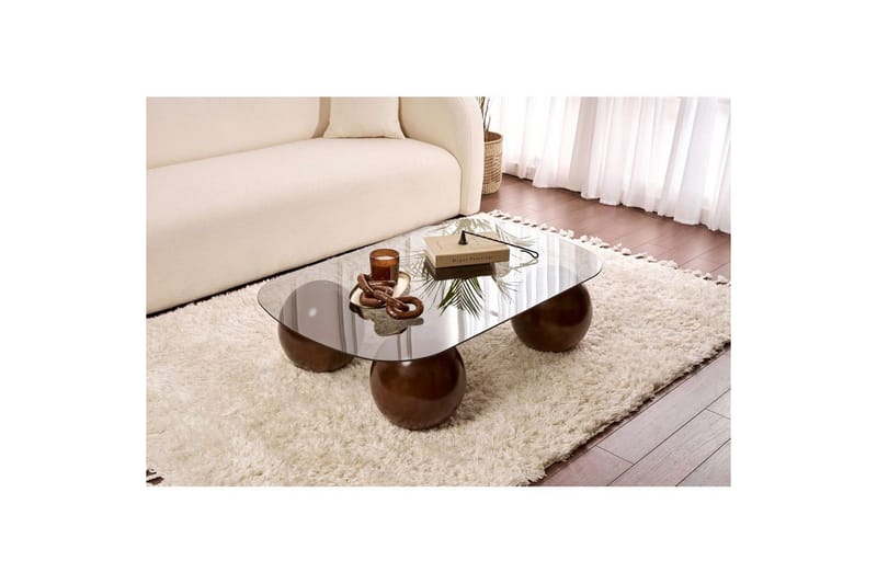 Sofabord Nordure Maroulburg sofabord 118 cm Grå,Brun - Møbler - Borde - Sofabord