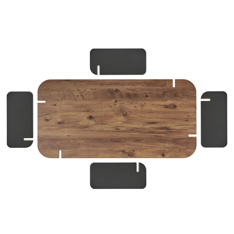 Sofabord Nordure Renard (120 x 35 x 60 cm) Atlantisk fyr antracit - Atlantisk fyr og antracit - Møbler - Borde - Sofabord