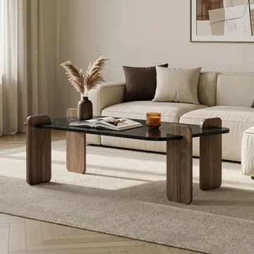 Sofabord Nordure Renard (120 x 35 x 60 cm) Lotus valnød - Møbler - Borde - Sofabord