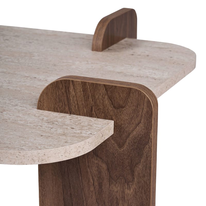 Sofabord Nordure Renard (120 x 35 x 60 cm) Travertin valnød - Møbler - Borde - Sofabord