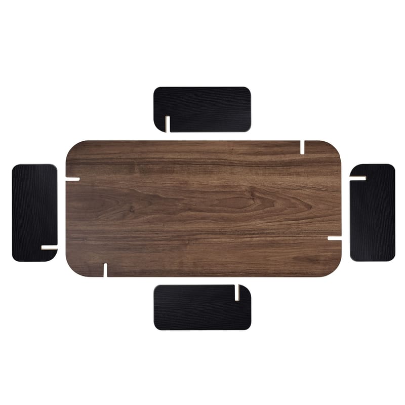 Sofabord Nordure Renard (120 x 35 x 60 cm) Valnøddetræ sort - Møbler - Borde - Sofabord