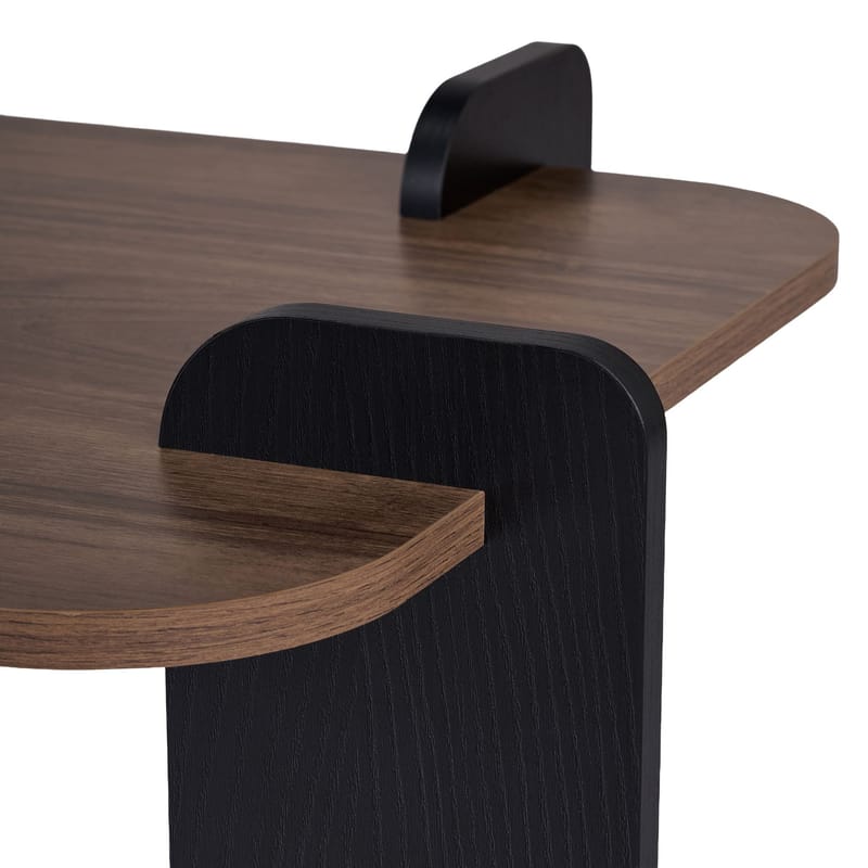 Sofabord Nordure Renard (120 x 35 x 60 cm) Valnøddetræ sort - Møbler - Borde - Sofabord