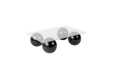 Sofabord Nordure Sofabord Koushik Sort / Transparent Sort - Møbler - Borde - Sofabord