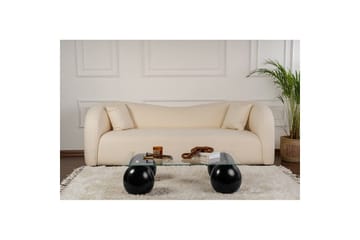 Sofabord Nordure Sofabord Koushik Sort / Transparent Sort - Møbler - Borde - Sofabord